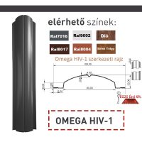 Egyedi méretű Omega íves végű kerítésléc