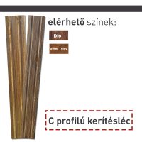 Egyedi méretű C profilú kerítésléc